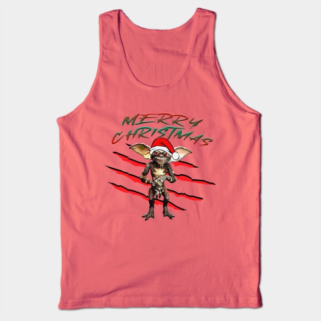 Gremlins Merry Christmas Tank Top by By Diane Maclaine